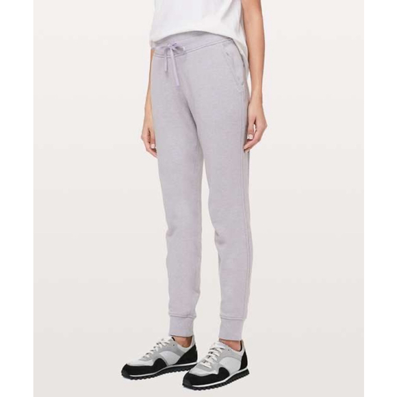Lululemon Warm Down Joggers Sweatpants II *28" Heathered Lavender Size 4‎ - Picture 1 of 10